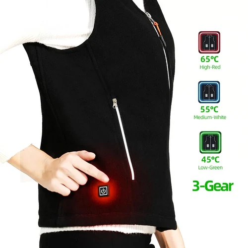 Heated Vest Men USB Electric Heating Vest Women Smart Rechargeable Heated Jacket - Bild 4 von 15
