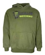 Monster Energy x Bullet Shevchenko Olive Green Hoodie *Pick Your Size