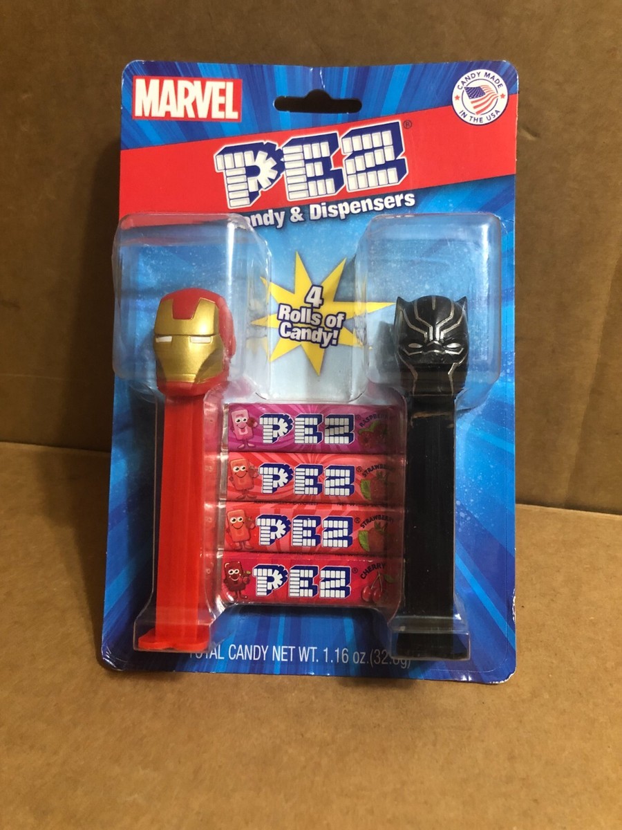 New Marvel's CIVIL WAR IRON MAN AND BLACK PANTHER Pez Dispenser