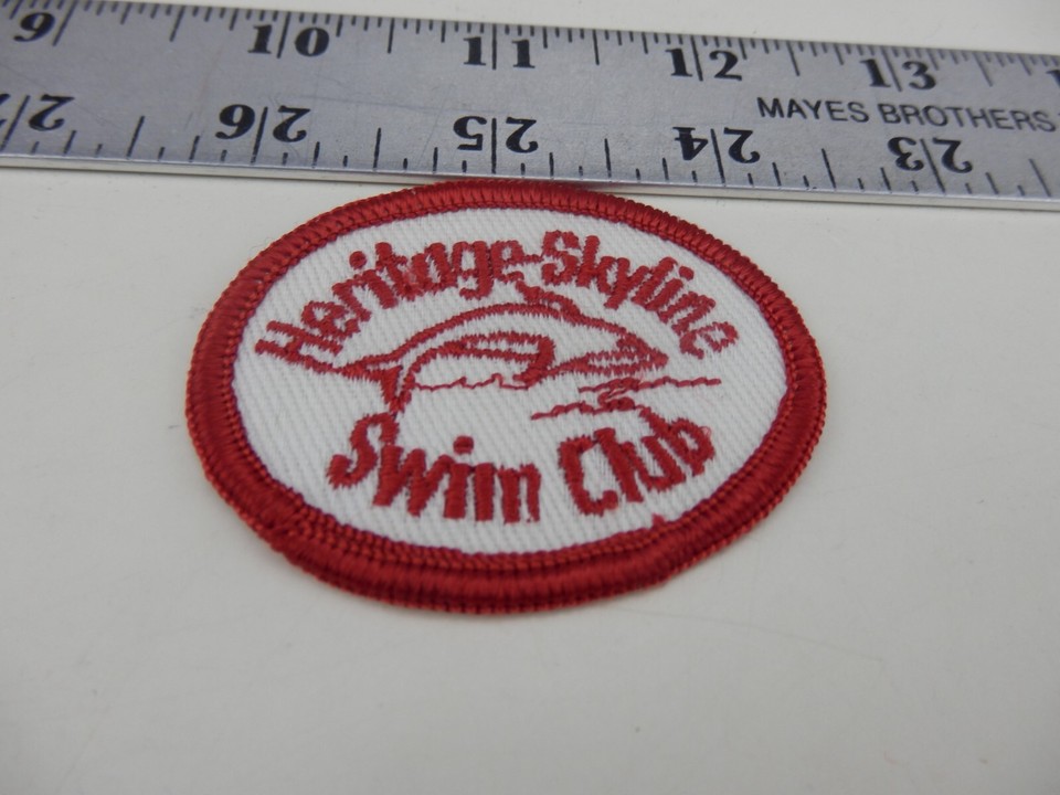 Vintage HeritageSkyline Swim Club Sport Swimming Dolphin Related Patch