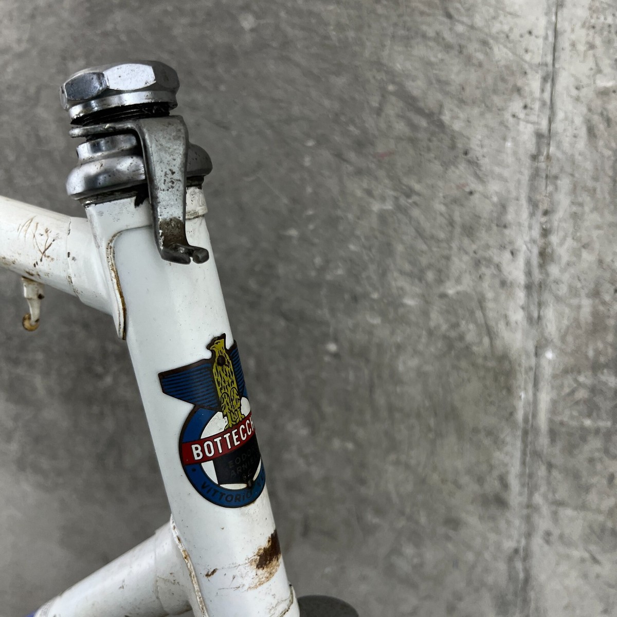 イタリア　アンティーク　CICHE Vintage Bottecchia Frame Set 60 cm White Italy Deluxe