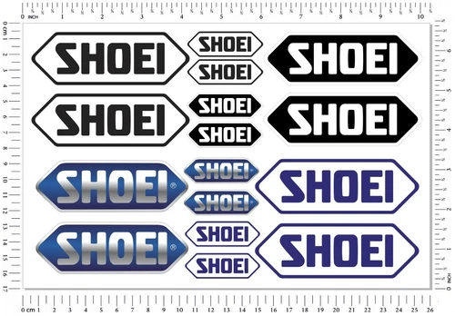 Set Adesivi Laminati Shoei Caschi Sponsor Decalcomanie Moto Logo Grafica - Foto 1 di 1