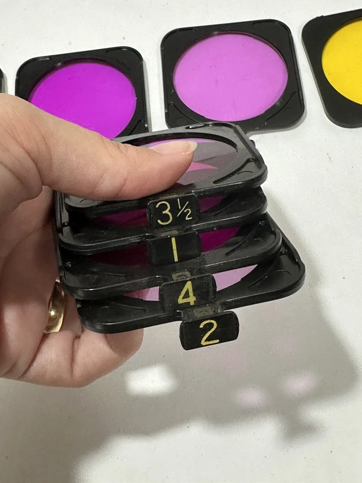 Vtg Kodak Polycontrast Filter Kit Camera Filters Total 8 Filters See Photos - Image 3 of 4