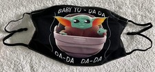 Baby yoda star wars face mask 2 Pcs adjustable reuseable NEW 