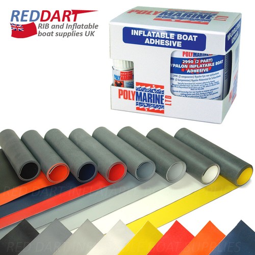 Inflatable Boat Repair Kit, Adhesive Glue, 35cm Hypalon Fabric for RIB