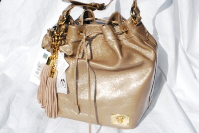 Just Cavalli by Roberto Cavalli Deep Beige - Gold Chain Handbag BN Authentic