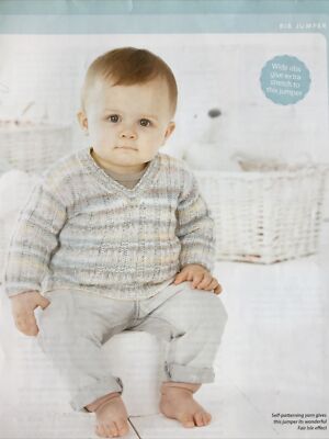 Babys DK Ripppullover Strickanleitung (Bitte Beschreibung lesen)