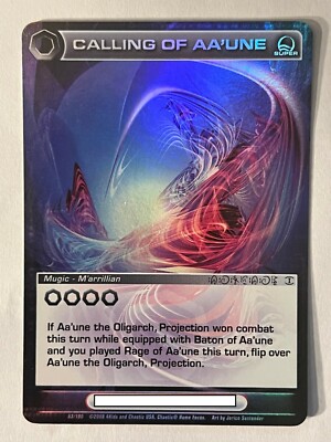 Chaotic 83/100 Calling of Aa'une Super Rare Holo Foil Mugic Card