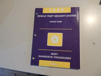  Service manual diagnostic Vehicle theft security system  Dodge Viper 1996