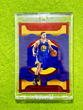 Klay Thompson WHITE SPARKLE PRIZM Asia Red SSP CLEAR Card 2022 Elite TITLE WAVES