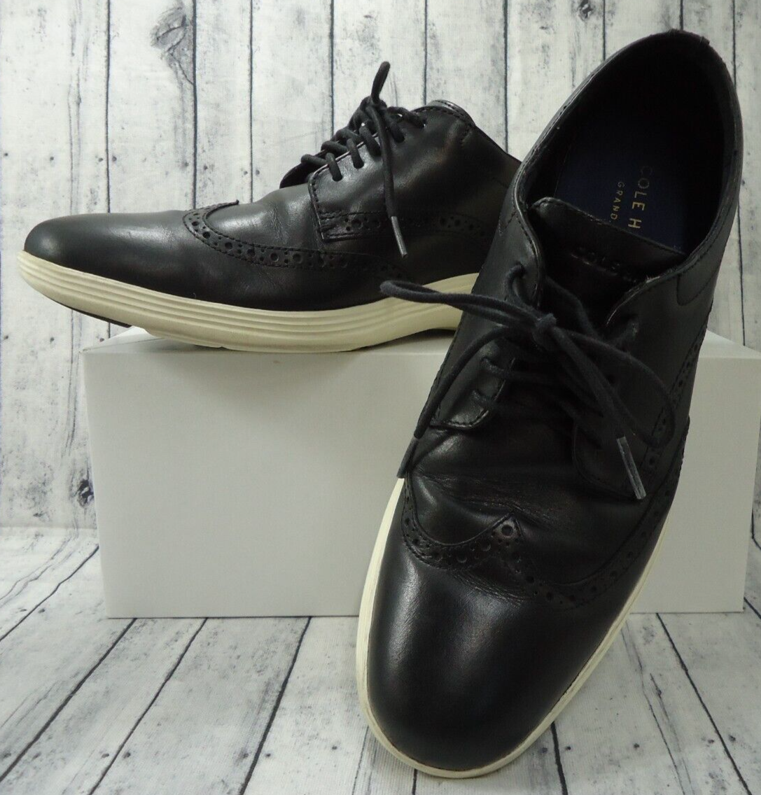SAOLA Scarpe Cole Haan uomo 10M pelle nera Grand Tour OS punta alare Oxford comode pulite