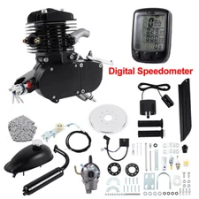80CC 2-Stroke Motor Engine Kit Speedometer Petrol Gas Motorized Bike Bicycle
