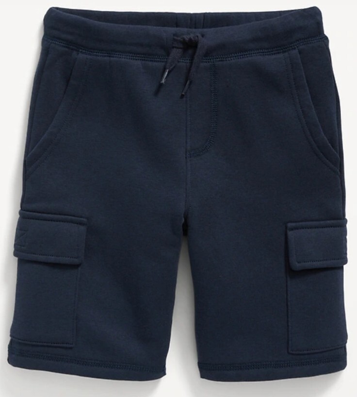 Ajio Mens Shorts Cotton Elastic Waist Waist Boys Navy Cargo