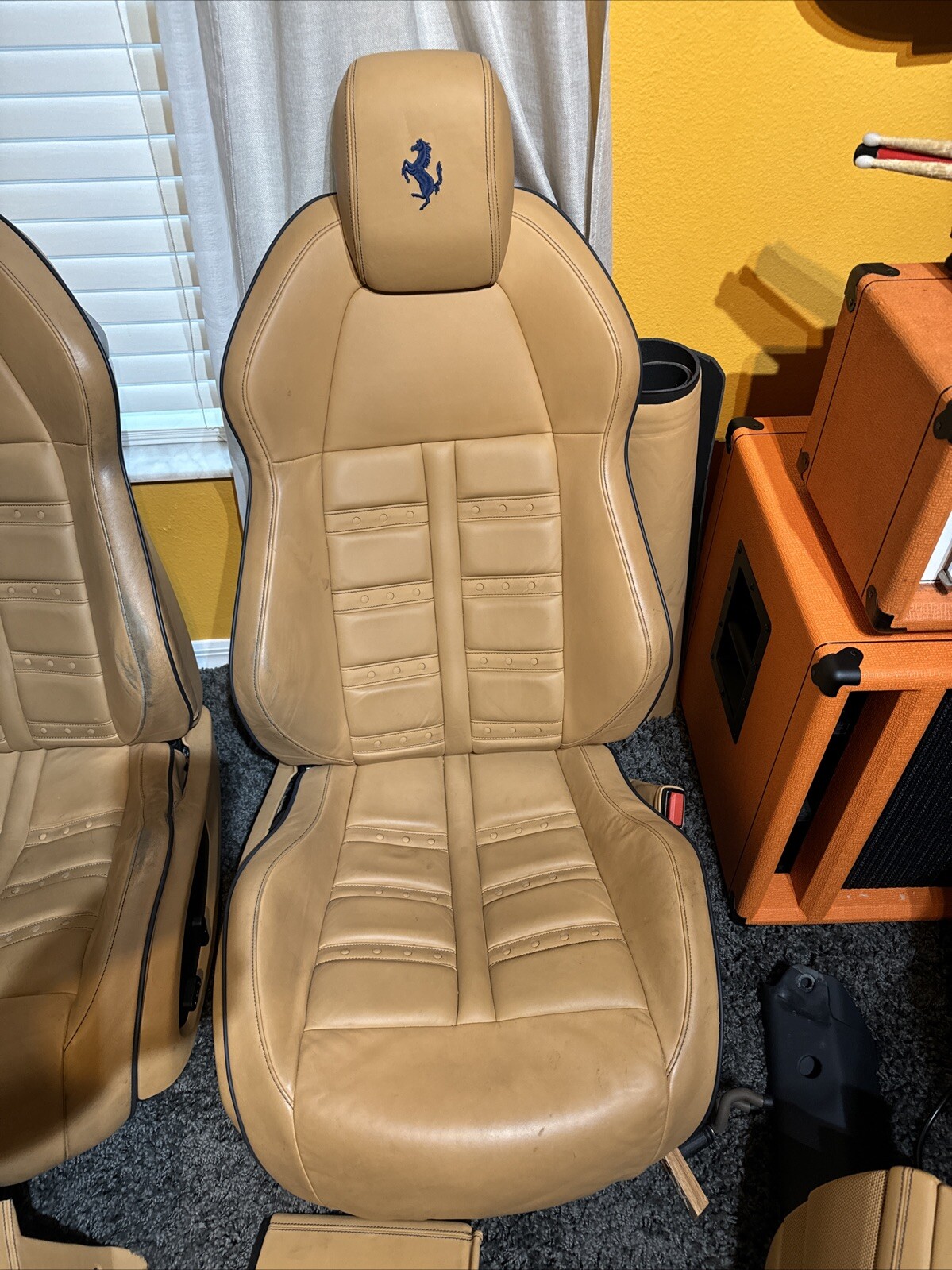 Ferrari 458 Italia Tan Seats Blue Stitching Full Interior Leather Seats