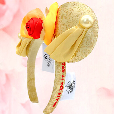 Disney Parks Ears Belle Minnie Mouse Ears Mickey Bow Beauty  display picture 3