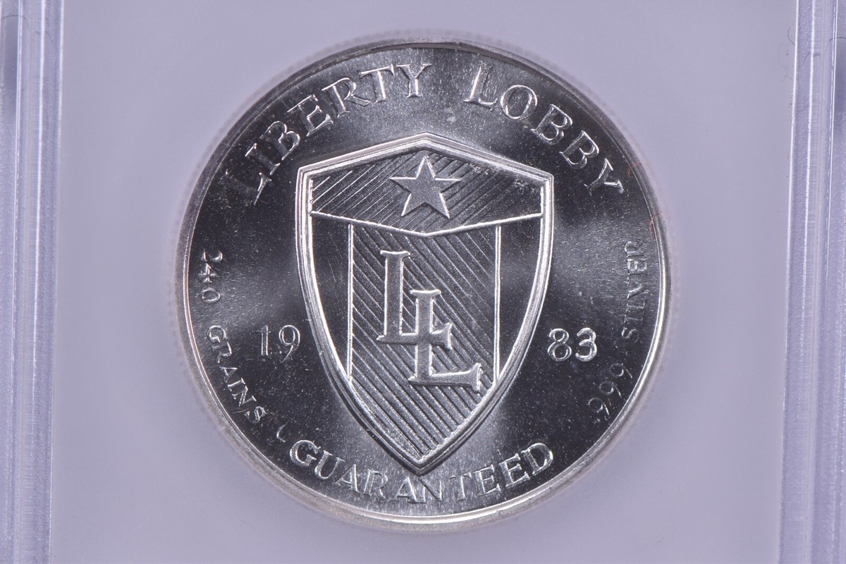 MS69 1983 Liberty Lobby Andrew Jackson Silver Art Round ICG
