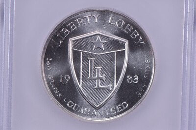 MS69 1983 Liberty Lobby Andrew Jackson Silver Art Round ICG