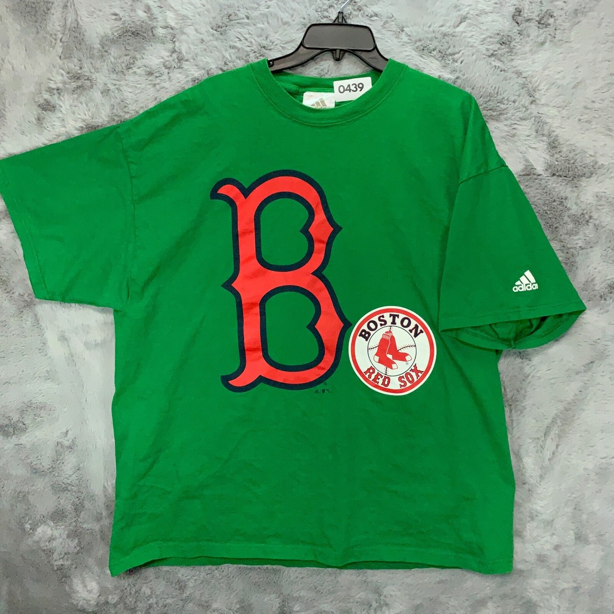 Boston Red Sox Shirt Mens 2XL Green Adidas Baseball Short