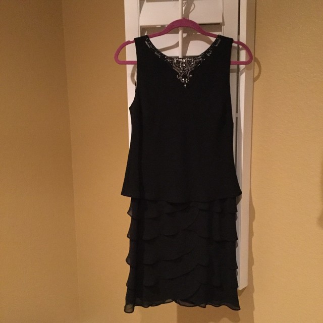 Dillard's formal Black Sleeveless dress size small eBay