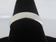 SIZE 7 UNISEX 14KT WHITE GOLD EP 4.5MM SMOOTH WEDDING RING