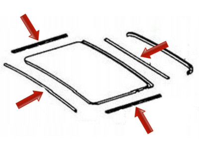 Sunroof Repair Set Seal Rubber Brush For MERCEDES-BENZ S-CLASS W116 | UK
