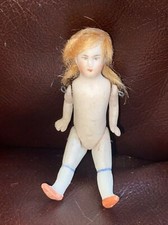 Antique GERMAN All Bisque Pin Jointed Miniature 3 Tall Doll
