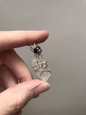 Peaceful Connections Petalite Sterling Wrapped Amethyst Pendant Australia