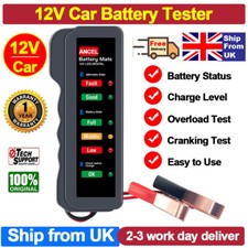 12V CAR BATTERY TESTER ALTERNATOR CHARGE STATUS OVERLOAD Health DIAGNOSTIC TOOL