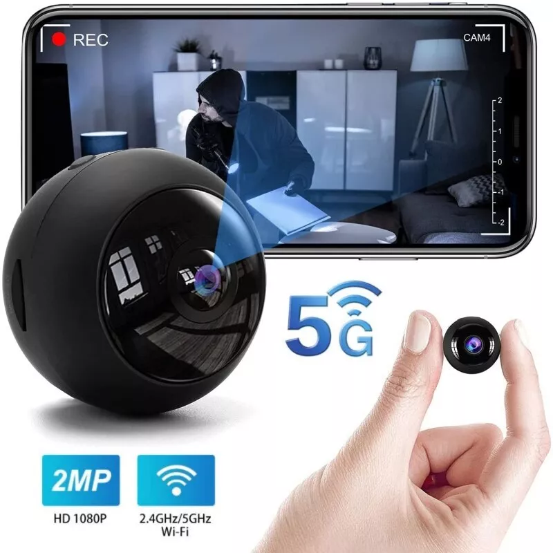 Caméras cachées Mini caméra espion WiFi, 1080P Tiny Covert Nanny