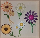 Lot of 5 Vintage Flower Brooch Pins Enamel Daisy Floral Mixed Costume Jewelry