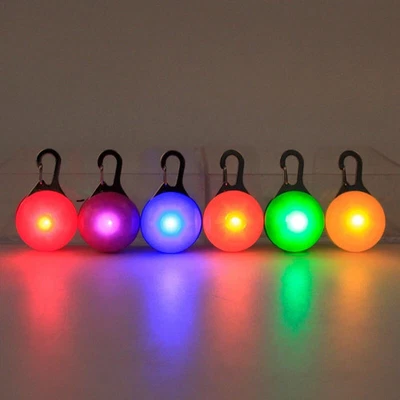 Waterproof Pet Dog Cat Collar LED Night Safety Clip Tag Flashing Luminous Light - Image 1 of 4