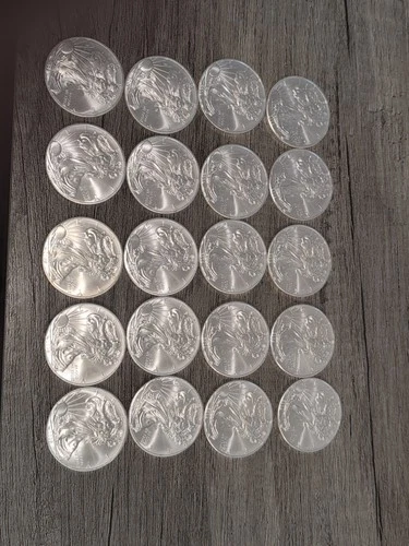 American Silver Eagle 1 oz Silver Dollar Coins 2009 Uncirculated Roll of 20