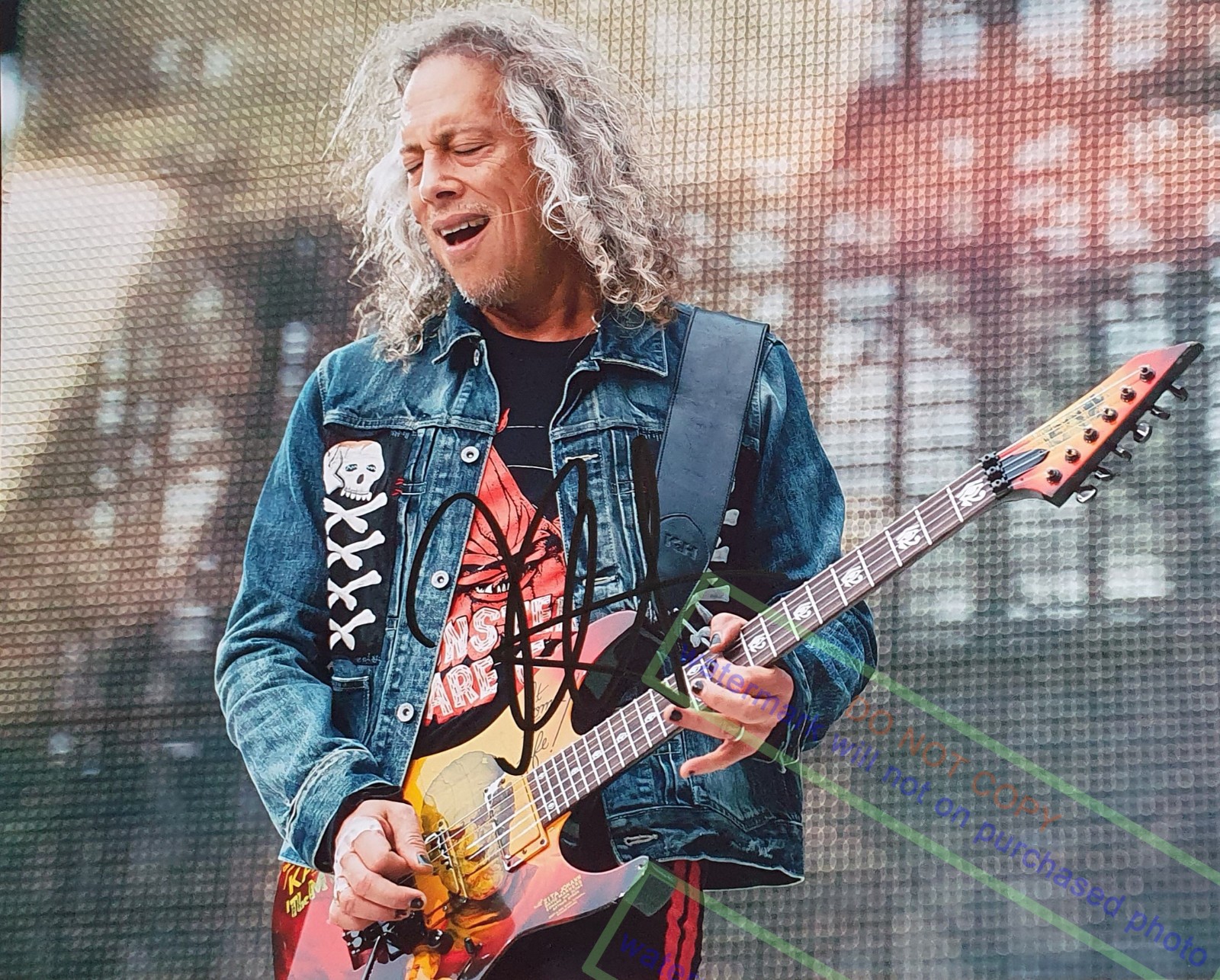 KIRK HAMMETT Signed Autographed   8X10 Photo