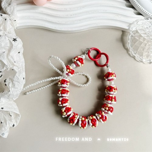 Pearl Mobile Phone Strap Colorful Phone Charm Rope New Phone Lanyard - Photo 10 sur 20
