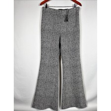 Express Flare Super High Rise Flare Pants in Black White Size L. NWT. Long