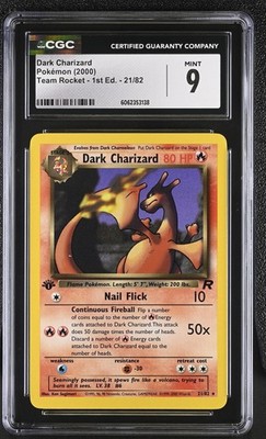 CGC 9 Dark Charizard Team Rocket 1st Edition 21/82 Pokemon