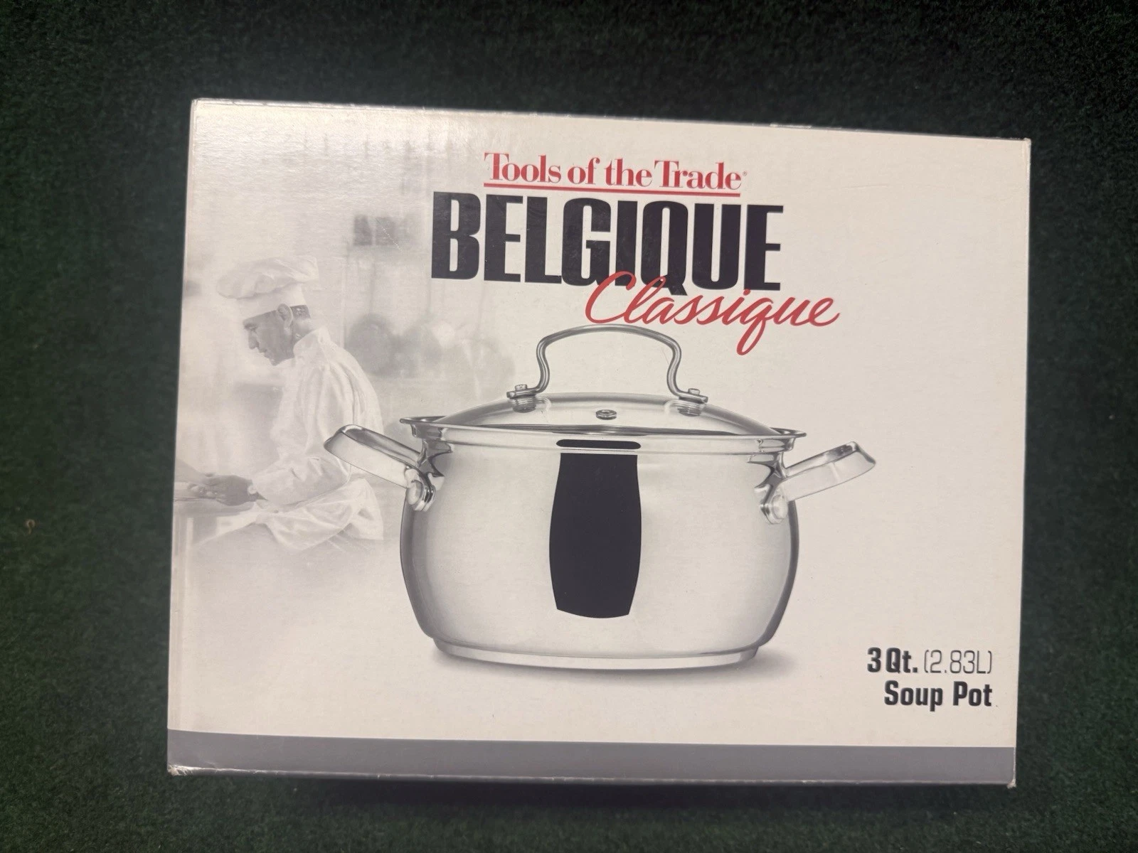 Belgique Tools of the Trade Classique Stainless 3 QT Soup Pot w/Glass Lid~NEW!
