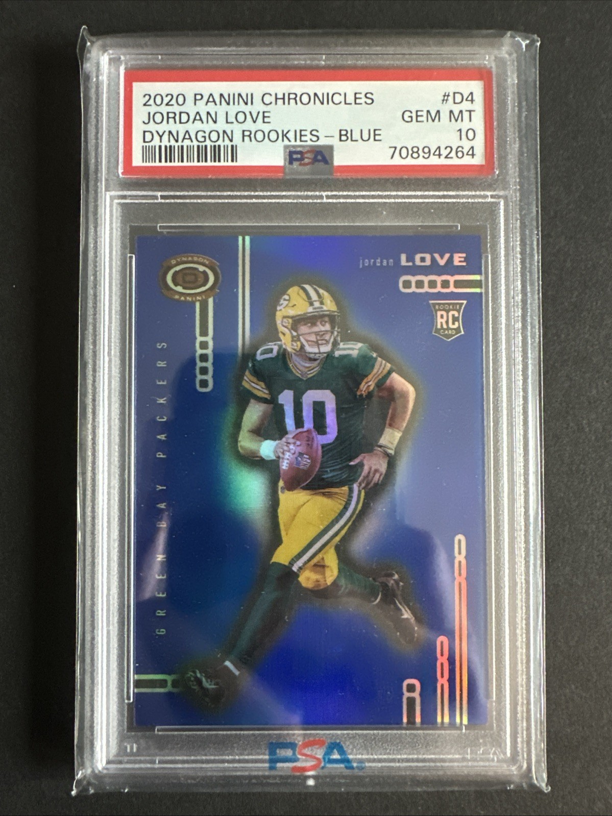 Jordan Love Panini Chronicles Dynagon Rookies #D4 Blue
