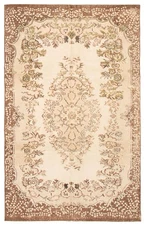 Traditional Vintage Hand-Knotted Area Rug 6'2" x 9'10" Oriental Wool Carpet