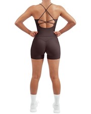 Women 2 Piece Workout Sets Scrunch Butt Lifting Yoga Shorts with Pockets Back...