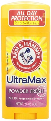 Arm and Hammer Ultra Max Solid Powder Fresh Antiperspirant Deodorant 2.6 Ounce