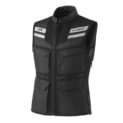 Weste Motorrad von Man 4 Jahreszeiten Stoff Technisch CLOVER sw-2 Schwarz 1778