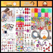Girls Bracelet Making Kit - 3000pcs Charm Jewelry Supplies, Unicorn Mermaid Cr
