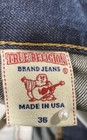 True Religion Men's Ricky Straight Leg Jeans Dark Wash Thick Stitch 36x29 — photo 3