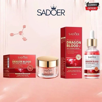 SADOER Dragon s Blood Cream & Serum with Retinol & Placenta -COMBO