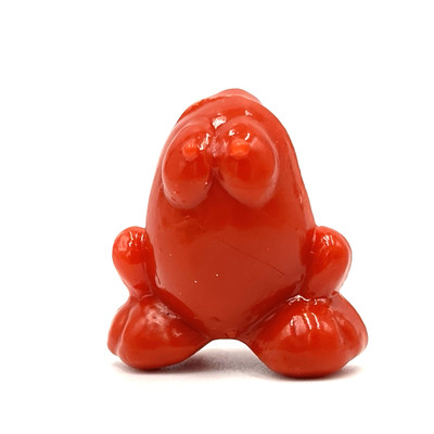 Vintage EGGY Red w Glitter Gogos Crazy Bones Classic Original 1996