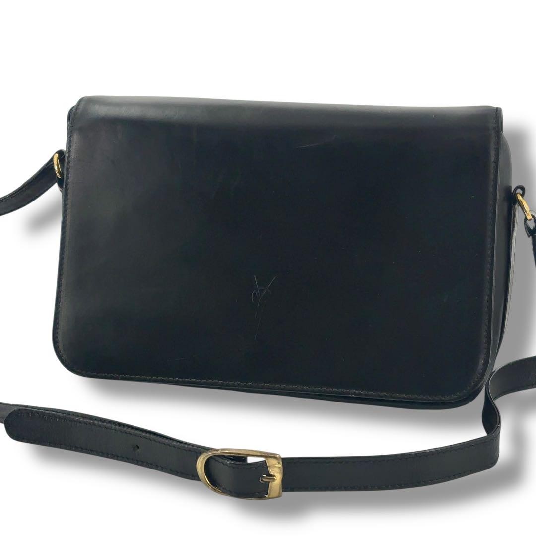 Borsa a tracolla Yves Saint Laurent YSL Cassandra pelle nera autentica F07141209
