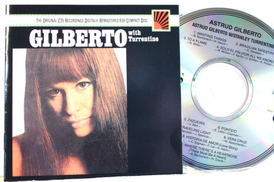 ASTRUD GILBERTO ''GILBERTO WITH TURRENTINE'' (CD) Jazz/Vocal VG Cond Ships Free