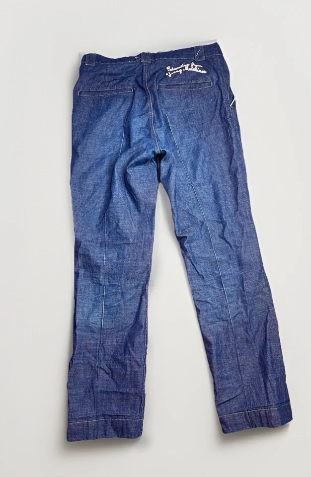 Hi Rise RAW Indigo Chambray Trouser From Japan - Image 3 of 4