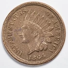 1864 Bronze Indian Head Penny Cent Very Fine (VF) Damaged